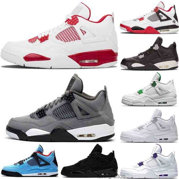 

2021 new original 4s basketball shoes 4 men black cat university red neon court purple bred alternate motorsport orange metallic cool