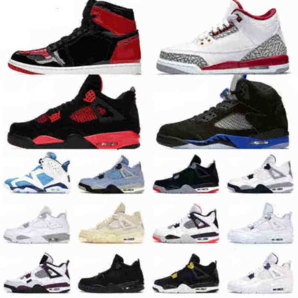 

men women basketball shoes 4s cardinal red thunder sail university racer blue 5s 6s unc white oreo black cat 4 bred patent hyper royal dark