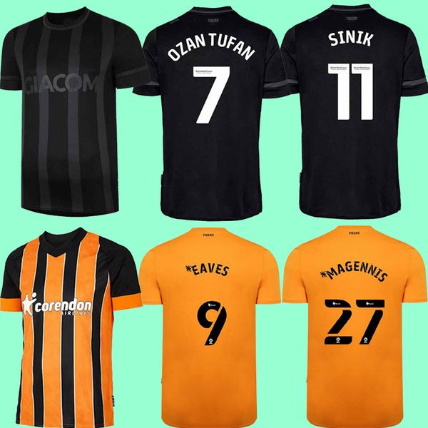 

2022 2023 hull city soccer jerseys 22/23 the tigers amber wilks honeyman m.smith bernard eaves scott raxter greaves lewis-potter emmanuel ca, Black;yellow