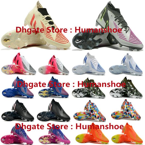 

2022 world cup football shoe predator edge fg soccer cleat boot geometric darkness champions league cleated shoes sports sneakers showdown y