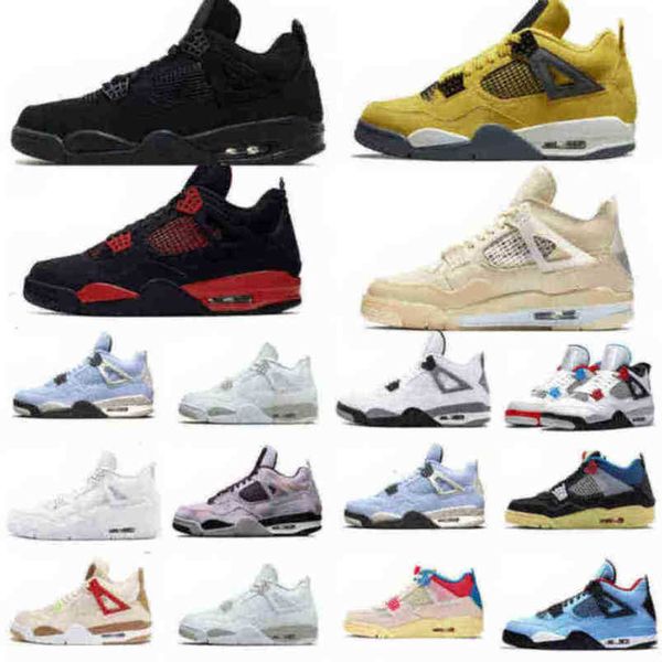 

jumpman 4 4s mens women basketball shoes infrared red thunder sail black cat gum lightning wild things university blue shimmer cool grey men