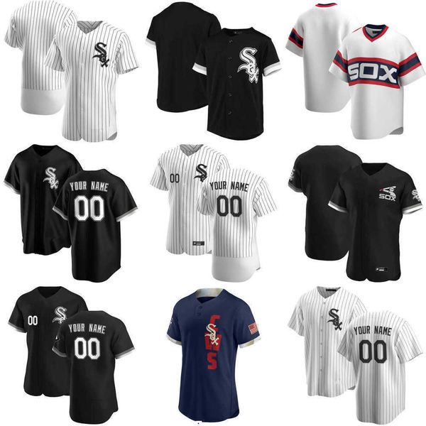 

2022 baseball jerseys custom jersey mens women chicago''white''sox''10 yoan moncada 74 eloy jimenez 79 jose ab, Blue;black