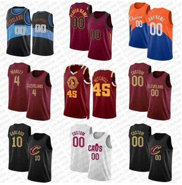 

men women youth cleveland''cavaliers''custom 3 caris levert 31 jarrett allen donovan 45 mitchell 10 darius garland 4 eva, Black;red