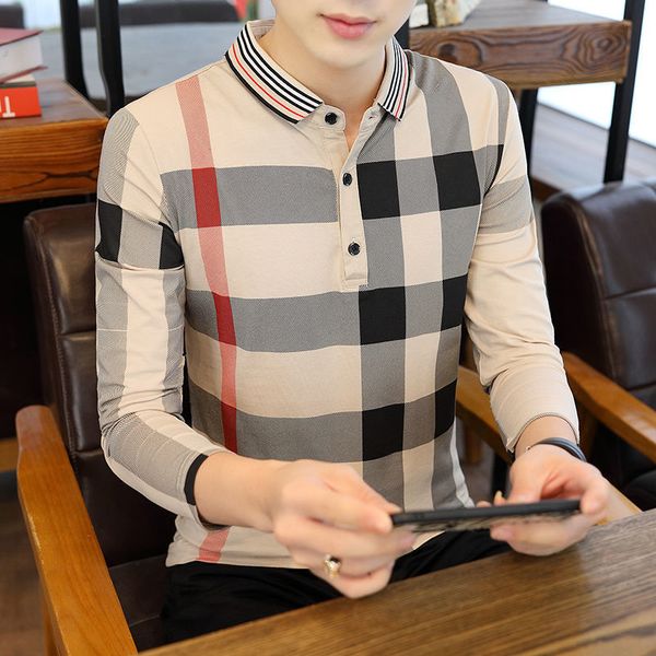 

men's polos autumn men polo shirts long sleeve tshirts 221006, White;black