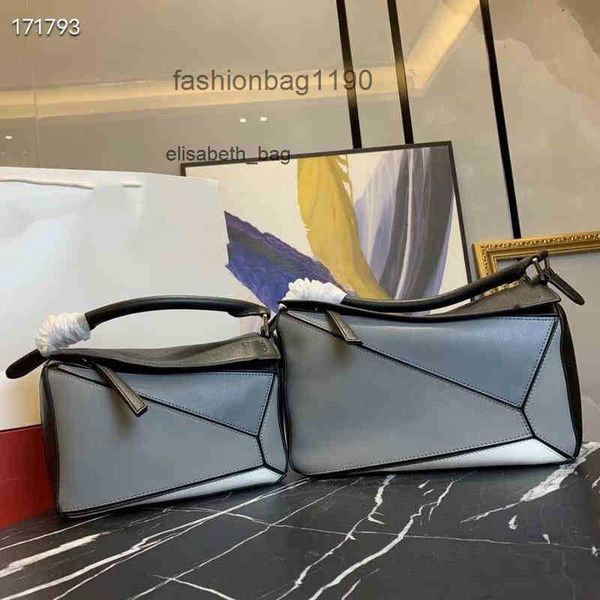 

bag bags splicing loews 2023 designer handbags geometric leather fashion leisure versatile portable single shoulder messenger european