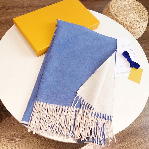 

fashion- men women scarfs with colorful pattern autumn spring winter warm scarves wraps four colors options wool quality273s, Blue;gray