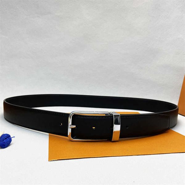 

men's high-end business casual belt leather pin buckle belt 3.4cm 221007, Black;brown