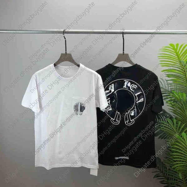 

men's t-shirt spring / summer ch short sleeve cross sanskrit print trendy half t shirt t7ww, White;black