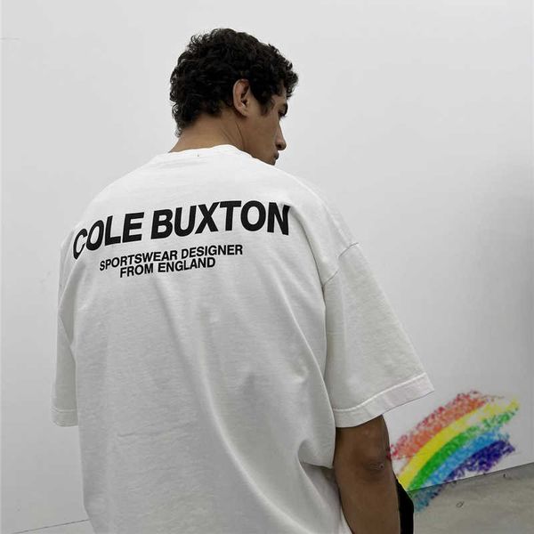 

men's t-shirts 2022ss cole buxton tee men women 1 1 t-shirt slogan print oversized t shirt t221006, White;black