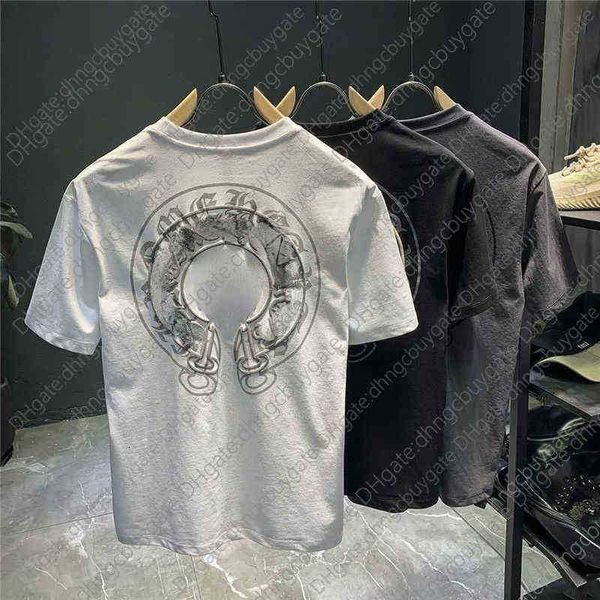 

t-shirt men's ins cotton short sleeve fashion brand summer cro loose ghost print versatile mens designer clothes 57jgmri9, White;black