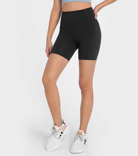 

women's leggings yoga plants short leggings with pockets for women girl spring summer t shorts sports gym wear workout sport joggers ru, Black