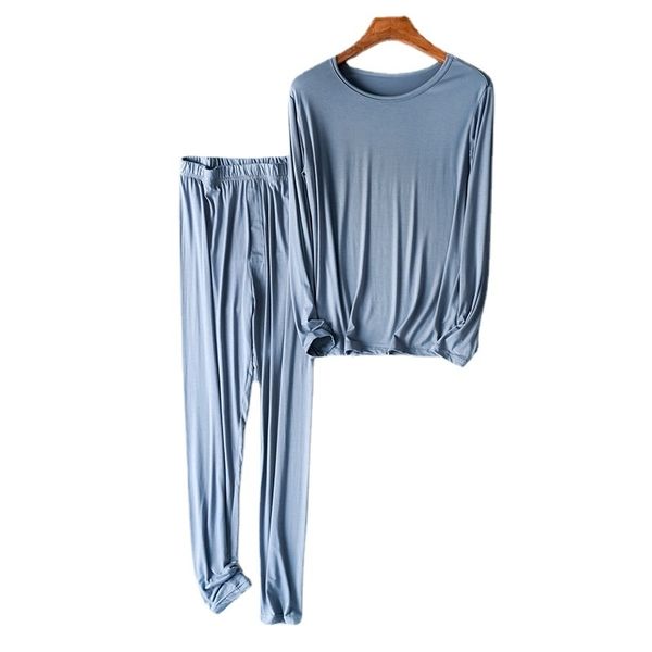 

men's sleepwear 95 modal cotton pajamas sets long sleeves spring home clothes for men solid loose plus size lounge wear suit 221007, Black;brown