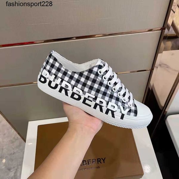 

designer sneakers berry board shoes men luxury leather checker shoe printing versatile fashion low sneaker, Black