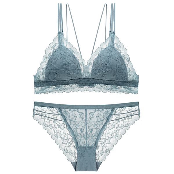 

bras sets the lace underwear comfort breathable thin bralette set together without rims works 221006, Red;black