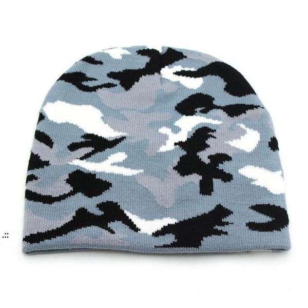 

camo beanie caps knitted hat home textile men and women cold warm cap bbb16082, Blue;gray