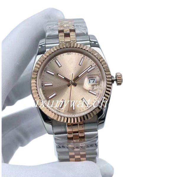 

luxury mens watch super factory fashion 36mm/41mm tooth ring luminous nail equipped with automatic mechanical movement 904l steel, Slivery;brown