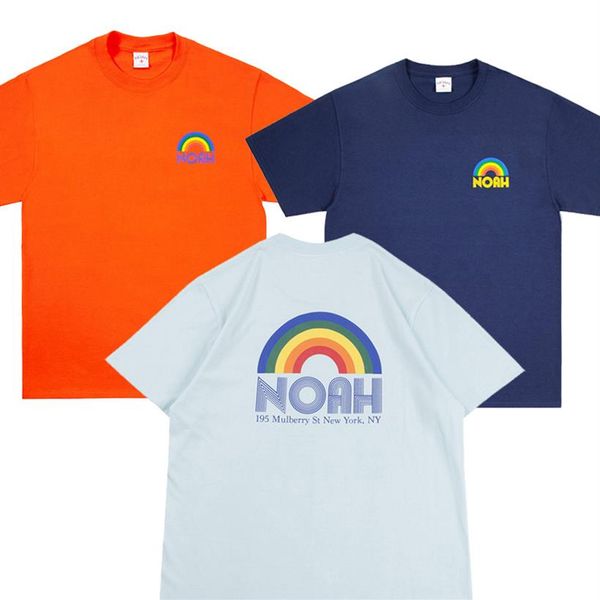 

noah rainbow shop tee men women hip hop fashion summer style casual t-shirt t shirts313c, White;black