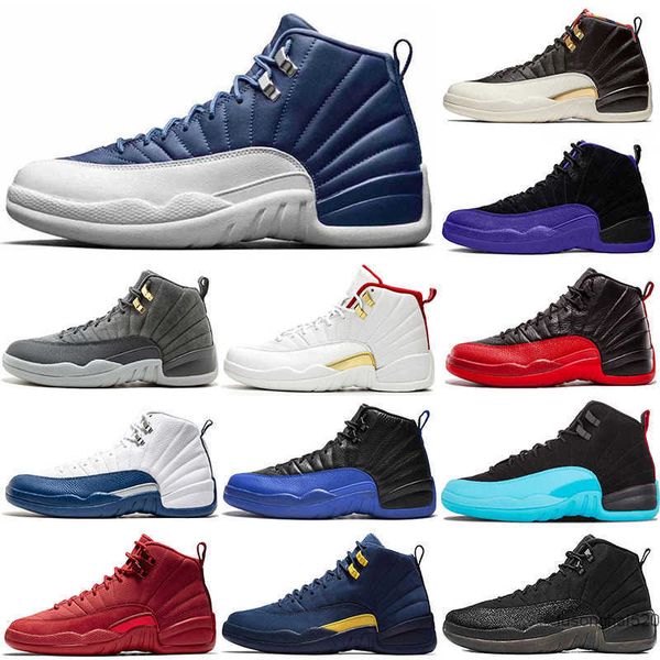 

2021 classic retro men 12 12s basketball shoes black purple blue stone cny dark concord fiba flu game gym red michigan o-black taxi the