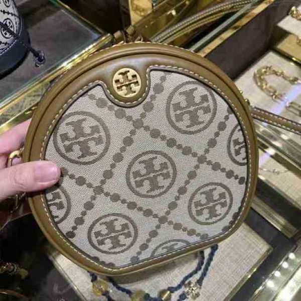 

designer bags burchs torys handbags tb round cake bag jacquard canvas women's and old flower retro picnic single embossed shoulder cros