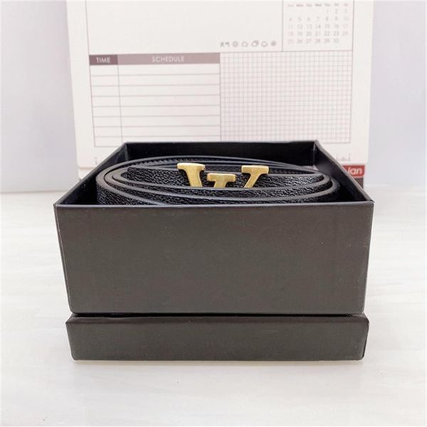

2021 black belts for jeans luxury designer women smooth buckle fashion letters plaid print golden men belt party favors and case b247j, Black;brown