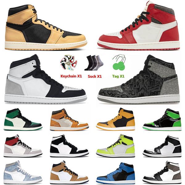 

2022 og 1 1s basketball shoes jumpman high heirloom lost found se multi-color bubble gum bred twist men women jordens sneakers trainers 36-4