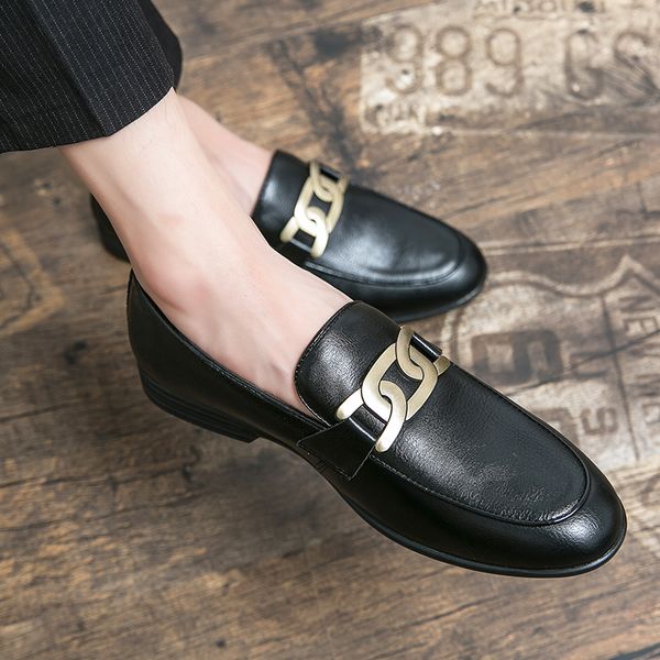 

vintage old oxford shoes pointed toe metal buckle one stirrup men's fashion formal casual shoes various sizes, Black