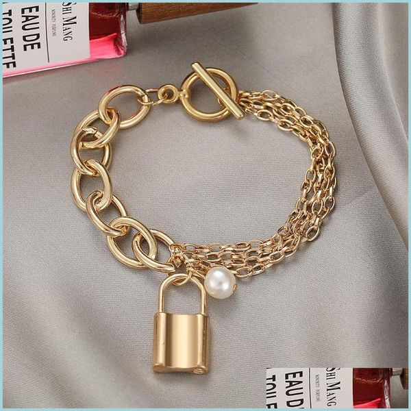 

anklets anklets bohemian gold color lock for women fashion pearl anklet summer beach ankle bracelet foot chain jewelry 2752 t2 drop d dhqkc, Red;blue
