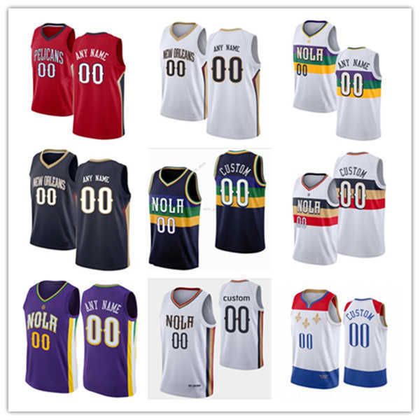 

men women youth new orleans''pelicans''custom jonas 17 valanciunas cj 3 mccollum brandon 14 ingram zion 1 williamson dev, Black;red