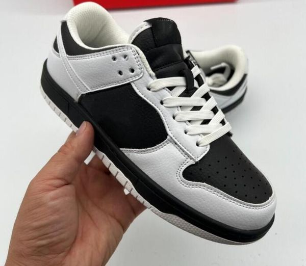 

casual shoes designer flat sneakers for men women low cut lace-up leather skateboard outdoor comfortable design trainers 36-44, Black