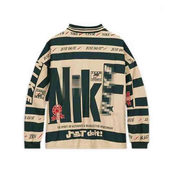 

hoodie trendy cpfm co branded nk retro sports high street letter printed loose long sleeved coatrna7, Black