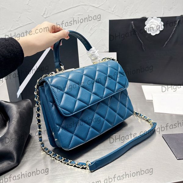 

designer channel bags for women black cc handbag leather chain slant shoulder clutch flap totes bag double letters solid hasp waist square s