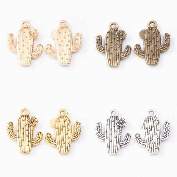 

charms bk 200pcs new design cactus charms pendant 20x15mm plated gold sier antique bronze for diy craft 924 d3 drop delivery 2021 jew dhcup, Bronze;silver