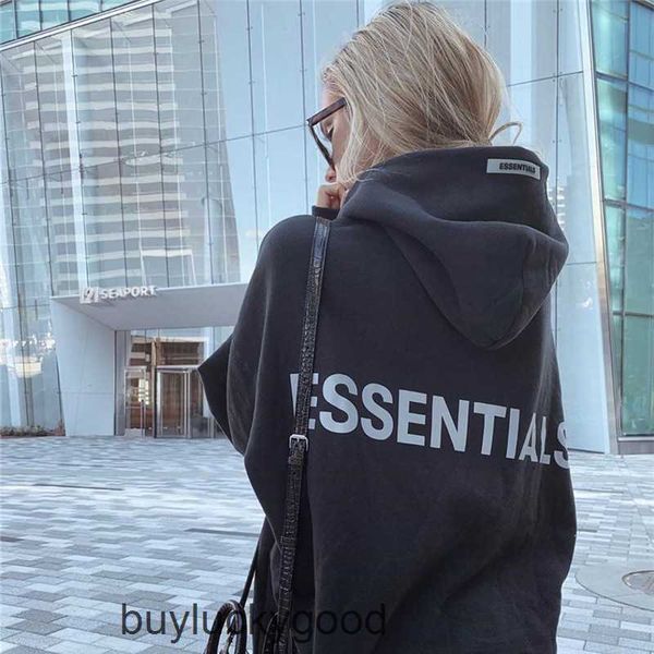 

designer mens hoodie fog sweatshirt women hoodies pullover casual hooded sweater reflective letter hooded men's and women's fashio, Black