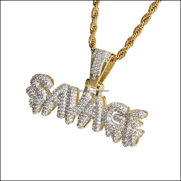 

pendant necklaces pendant necklaces xikui diamond necklace chain 18k gold plated hip hop shark with cuban width 1m length 1 bdegarden dhqgt, Silver