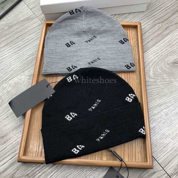 

letter jacquard wool hat men women knitted hats winter outdoor windproof beanies adjustable cap, Blue;gray