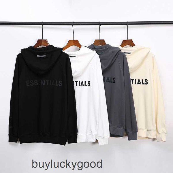 

designer mens hoodie fog sweatshirt women s pullover casual hooded sweater double thread 20fw sleeve reflective stereo silicone letter zippe, Black