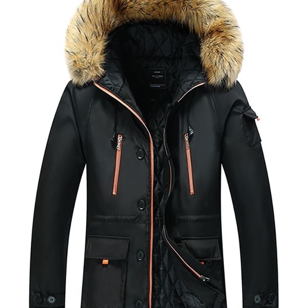 

mens down parkas large size winter mens long black jackets mens cotton warm parkas hoodies male fur collar thermal windbreaker jackets cloth