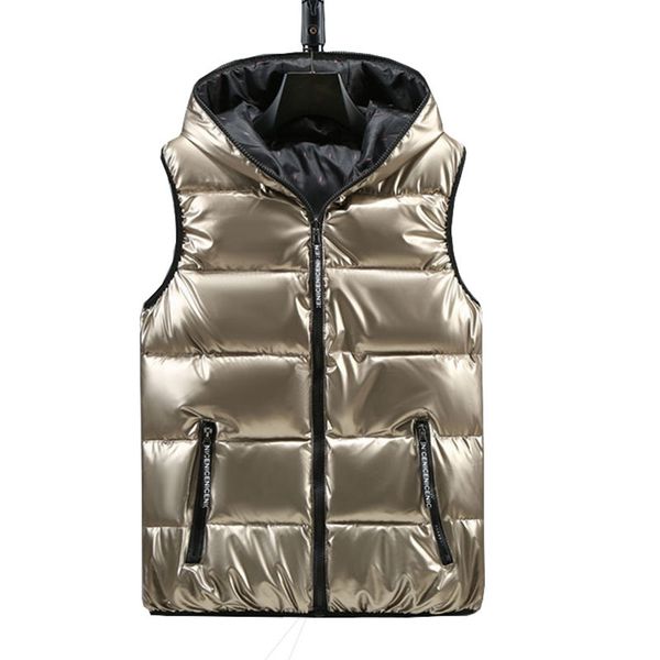 

women's vests elegant women autumn winter doublesided wear shiny down cotton vest female student large size thick warm waistcoat f205 2, Black;white