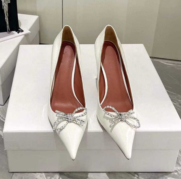 

pumps shoes toes shoes wedding shoe satin bow 90mm crystal-embellishments rhinestone pointy spool fine heels for women heeled luxurys, Black