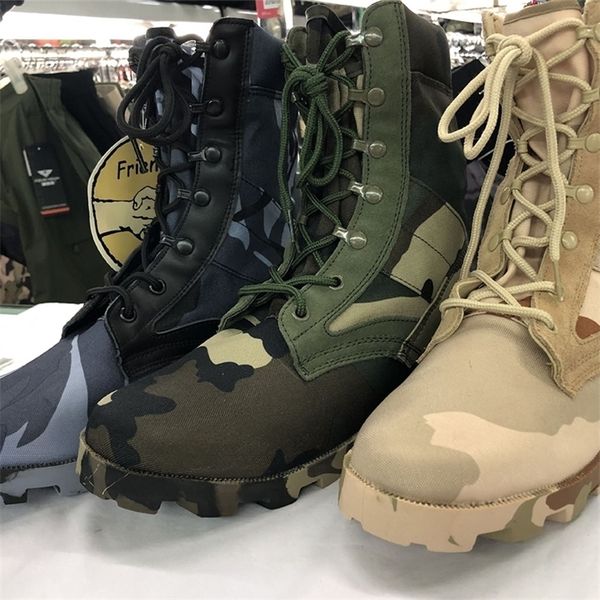 

boots camouflage military tactical boots mens waterproof hiking walking shoes men special force combat desert boots male work shoes 221007, Black