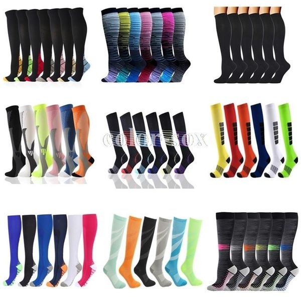 

mens socks am 67 pairs drop compression fit varicose veins men women outdoor sport graduated 221007, Black
