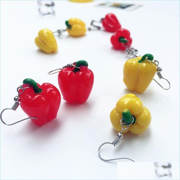 

dangle chandelier interesting red pepper dangle earrings for women resin funny food vegetable jewelry unique party earring bdehome dhsjy, Silver
