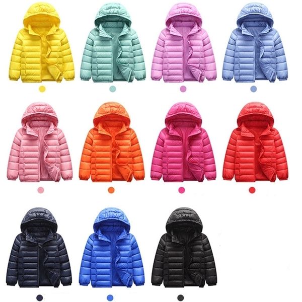 

women's down parkas white duck children winter light casual down jacket boy girl jacket baby red black yellow clothes kids snow suits w