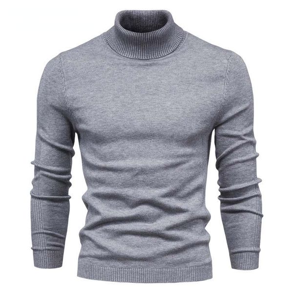 

ebaihui solid colour men's pullover autumn and winter turtleneck mens casual knitwear casual urban style male sweaters, White;black
