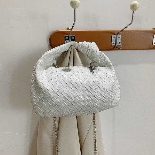 

waist bags pure color hollow straw woven bag white woven western style nordic cloud bag solid ins waffle