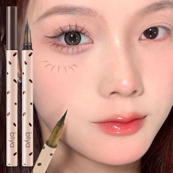 

eye shadow liner combination ultra fine liquid lying silkworm lash pen matte brown gray liner highlighter pencil smooth lasting shadow stick