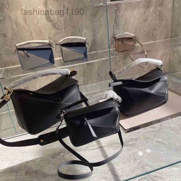 

handbag designer shoulder loewss bag women bags 2022 cowhide leather color geometric hand-held messenger one puzzles nf0jphz