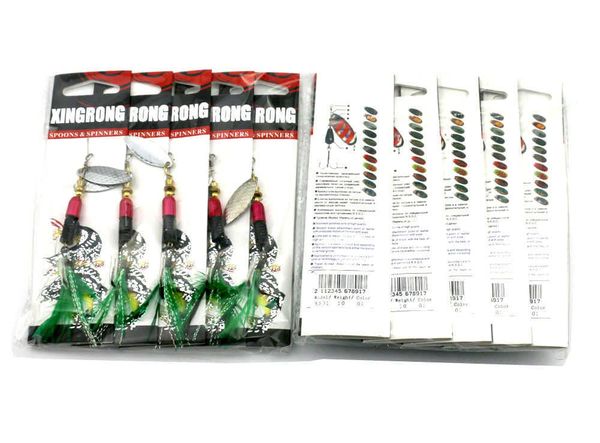 

mixed size metal sequin spinnerbait fishing lure spoon bait fishing tackle rotate spinnerbaits yy28