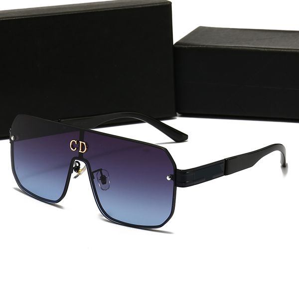 

2022 luxury brand oversized frame sunglasses gradient lens fashion classic design square for men women sun glasses uv400 10460, White;black