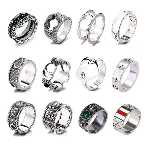 

fashion desingers ring men women classic lovers diamond gold rings luxurys couple wedding jewelry gift, Silver